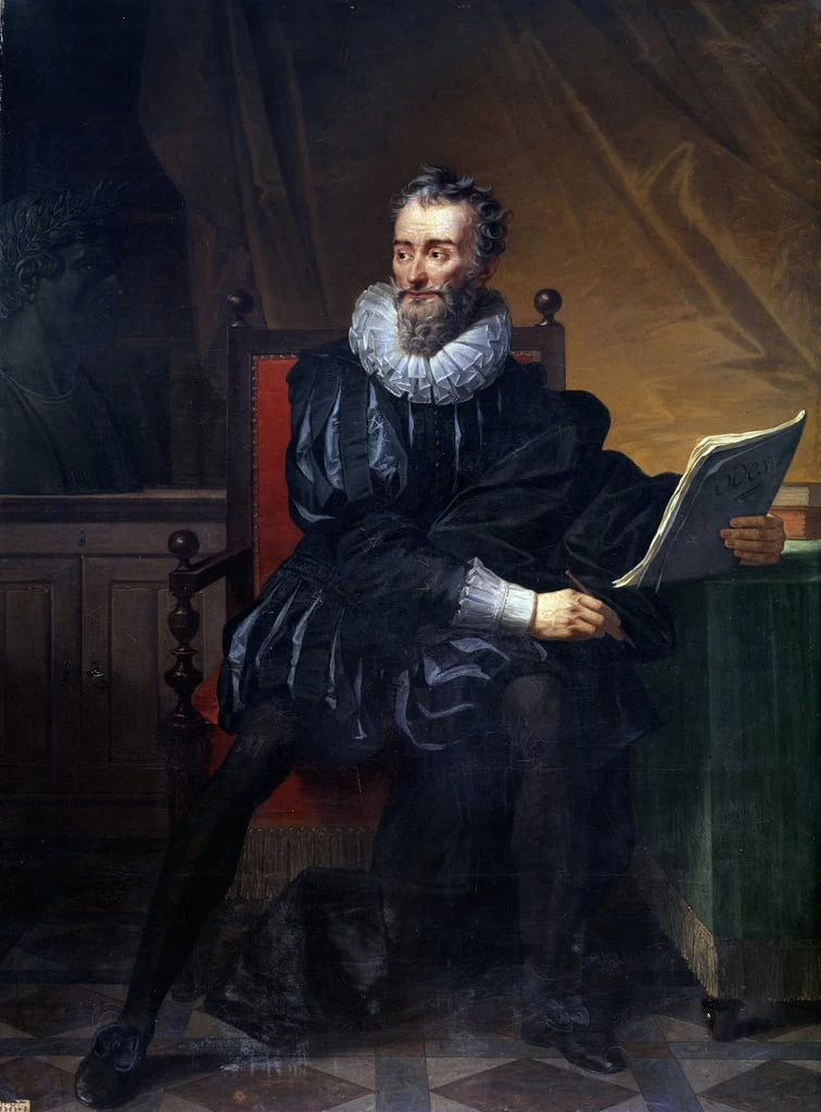 Ritratto a piedi del poeta francese Francois de Malherbe - Bibliotheque Sainte Genevieve, Parigi